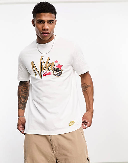 Nike Best Of The Best Hoops T-shirt in white | ASOS