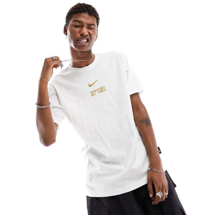 Nike Big Swoosh t shirt in white ASOS