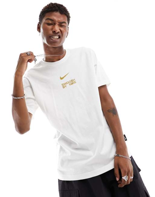 Nike Big Swoosh t shirt in white ASOS