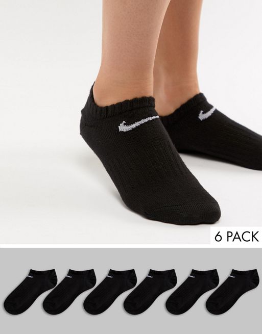 Nike Black 6 Pack No Show Socks | ASOS