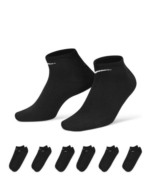 Nike black 6 pack trainer socks
