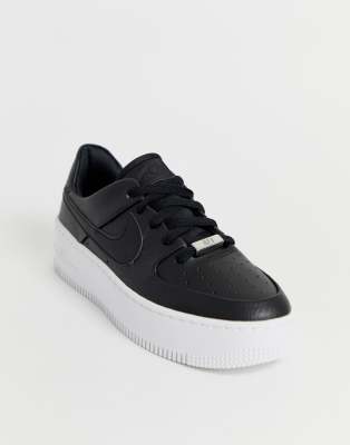 Nike Black Air Force 1 Sage Low Trainers ASOS