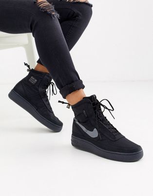 Nike black Air Force 1 Shell sneakers 