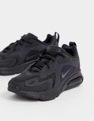 nike white and black air max 200 trainers