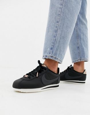 Nike Black And Gold Cortez Trainers | ASOS