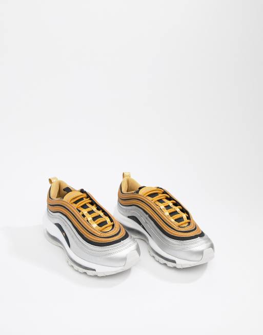 Nike black and gold shop metallic air max 97 trainers