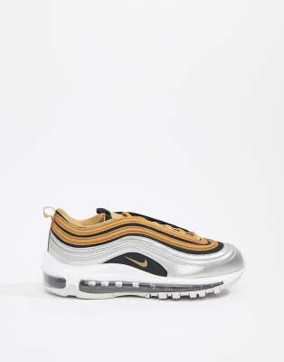 nike black and gold metallic air max 97 trainers