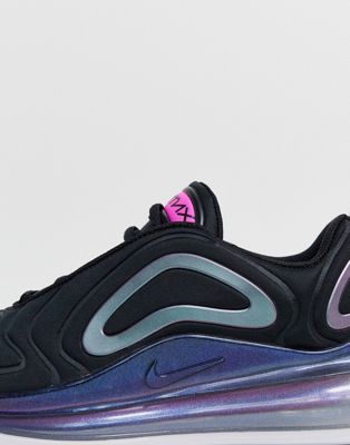 nike black and pink air max 720 trainers