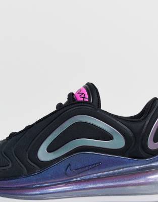 nike black and pink air max 720 trainers