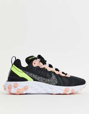 Nike black and pink Regrind React 