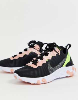 nike react pink black