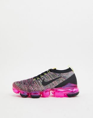 nike vapormax flyknit 3 black and pink