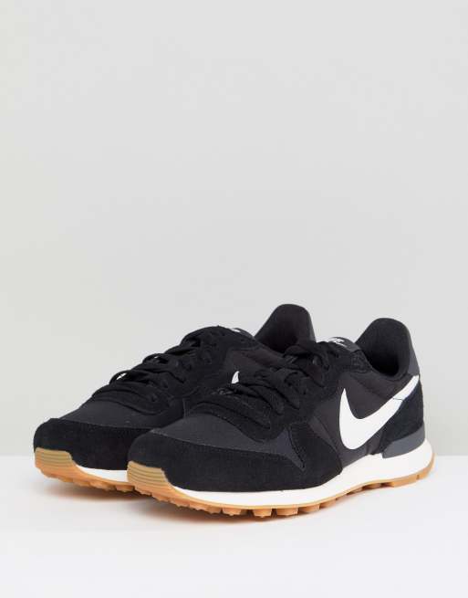 Nike black and white Internationalist Trainers