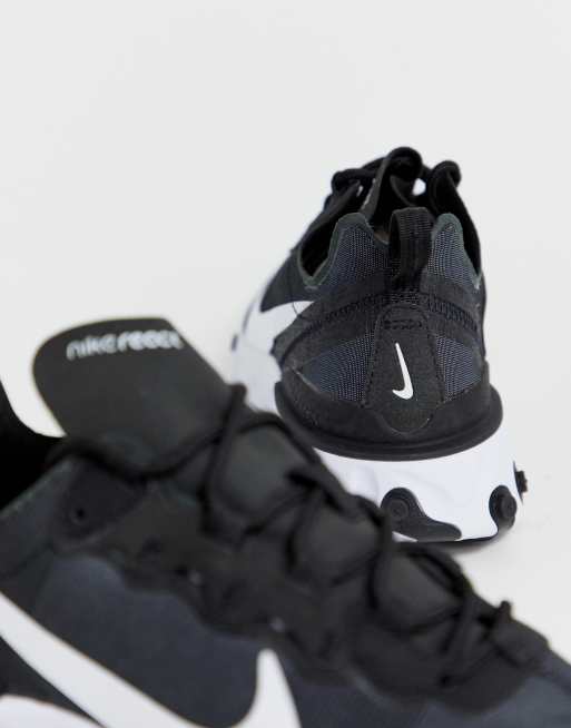Nike Black And White React Element 55 Trainers Asos