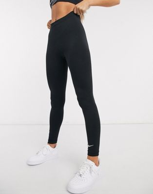 Nike black club leggings with swoosh 