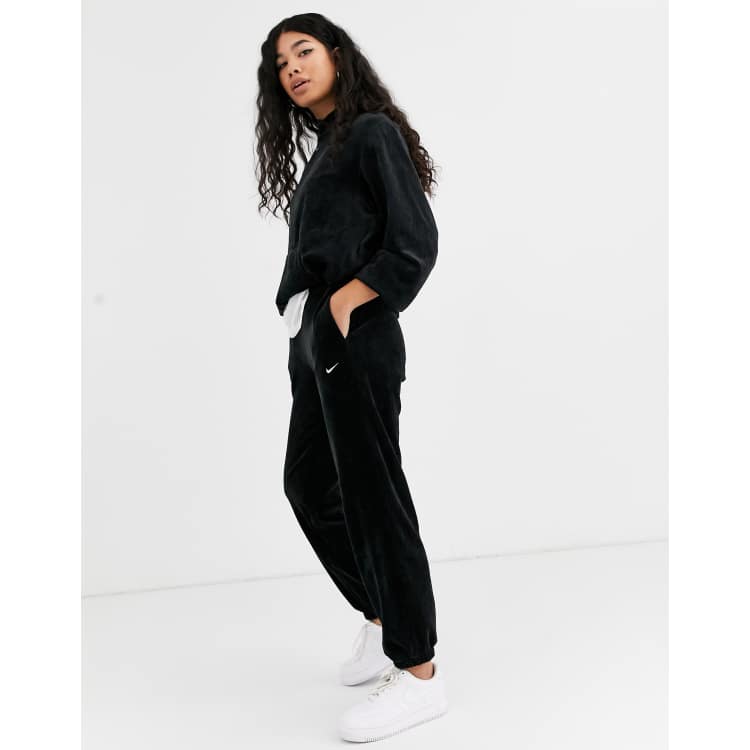 Nike black cord loose fit sweatpants