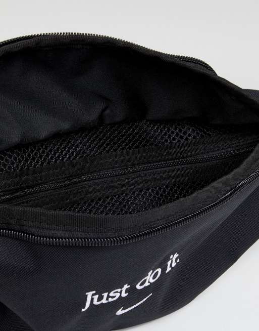 Nike Black Embroidered Logo Heritage Bum Bag