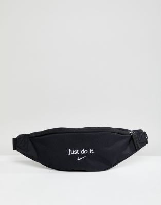 nike heritage bum bag black