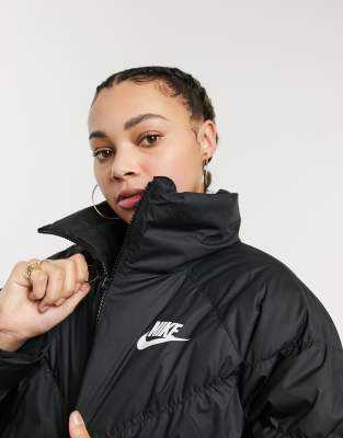 Nike black high neck puffer jacket | ASOS