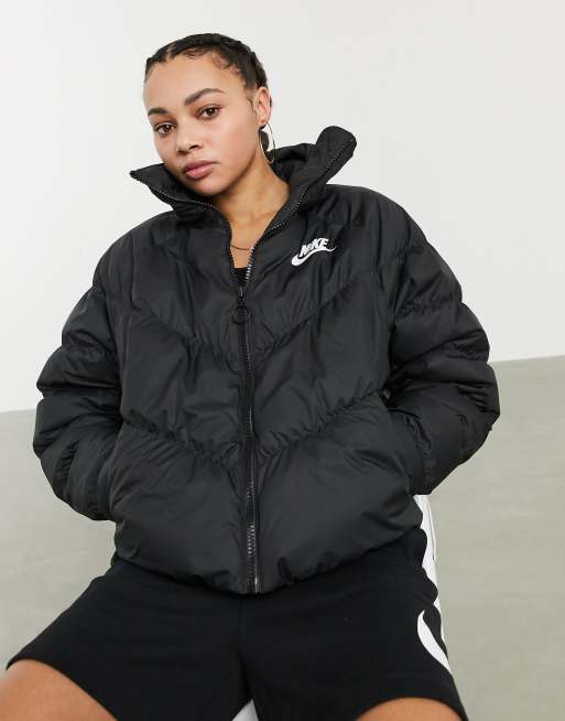 Nike black down jacket new arrivals