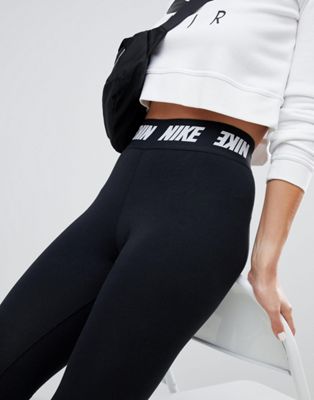 Nike black high waist logo leggings | ASOS