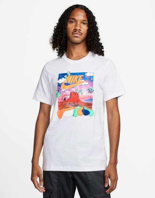 Nike Black Light photo print t-shirt in white | ASOS