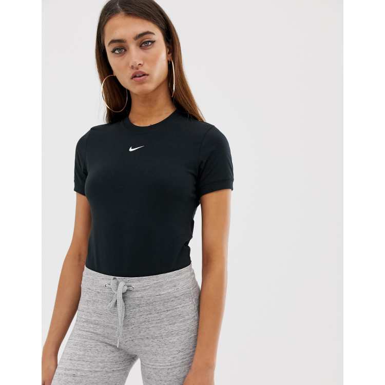 Nike white mini swoosh bodysuit