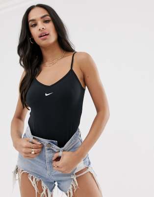 nike white mini swoosh bodysuit