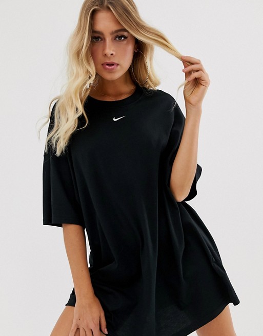 Nike Black Mini Swoosh T-Shirt Dress
