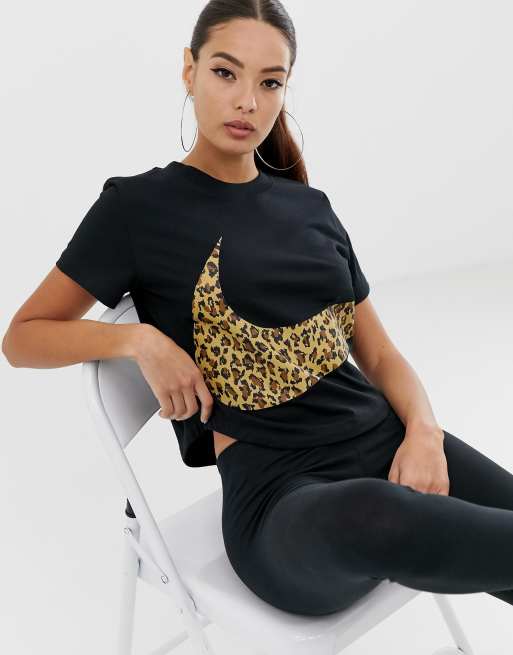 Nike leopard sales crop top