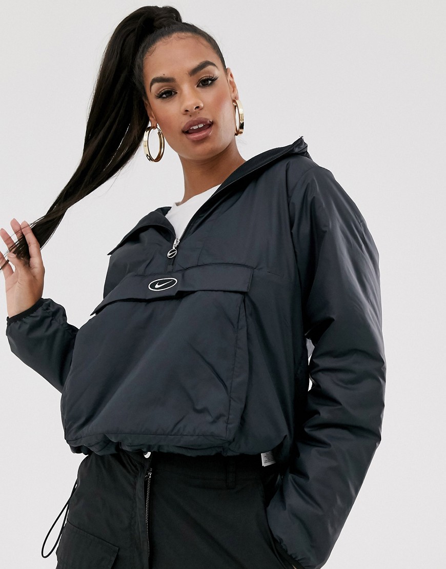 Nike black pullover fleece lined jacket