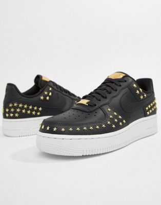 Nike Black Studded Air Force 1 Sneakers 