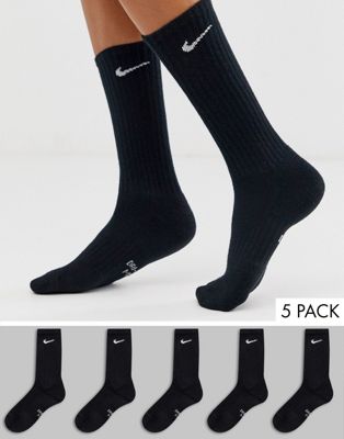 nike black crew socks 6 pack
