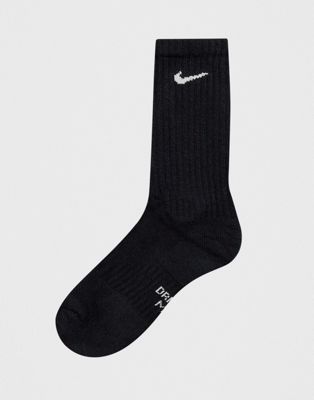 white nike socks with black swoosh