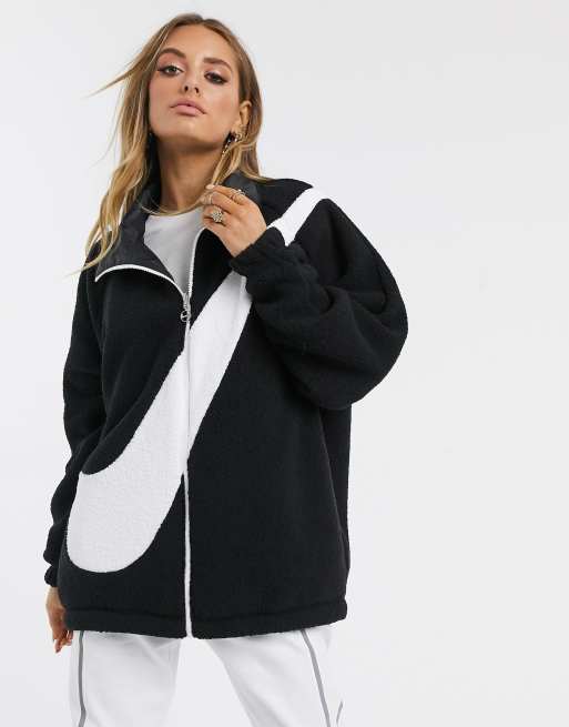 Nike fleece swoosh outlet jacket