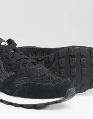 black and white md runner trainers