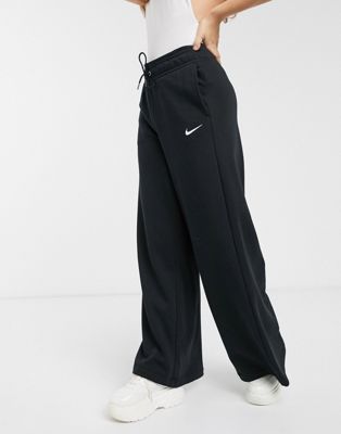 Nike black wide leg high waist joggers 