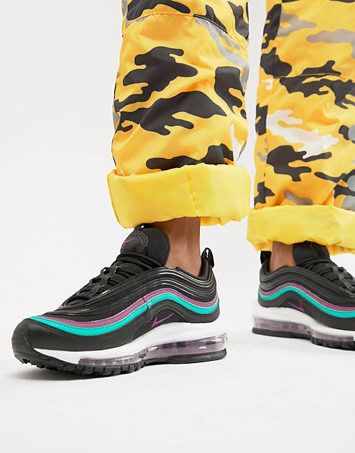 Nike Black With Purple Piping Air Max 97 Sneakers لبن عيران