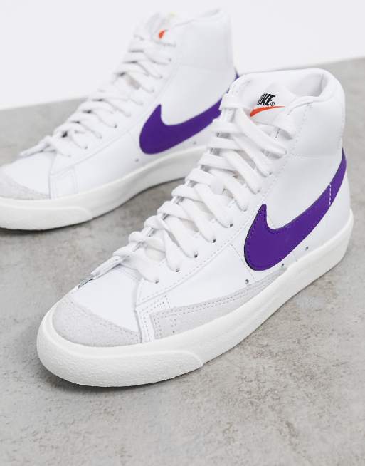 Nike Blazer 77 Baskets Blanc et violet ASOS