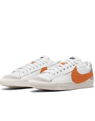 Homme Nike - Blazer 77 Jumbo - Baskets basses - Blanc et orange