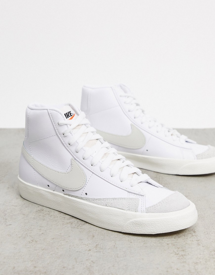 Nike Blazer 77 trainers in white and beige