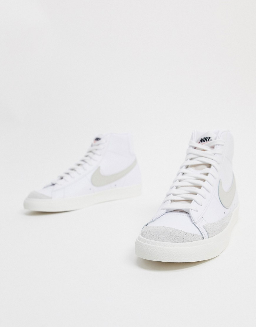 Nike Blazer 77 trainers in white and stone
