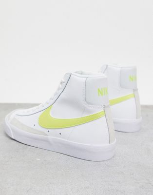 nike blazer 77 trainers in white and yellow