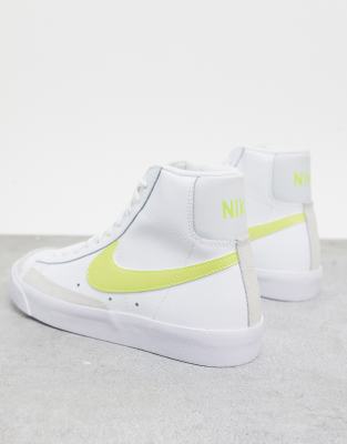 nike blazer 77 trainers in white and yellow