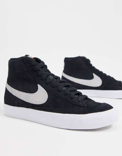 Nike Blazer Baskets mi hautes en daim style 77 s Noir ASOS