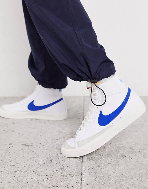 Nike - Blazer - Baskets mi-hautes style 77's - Blanc/bleu