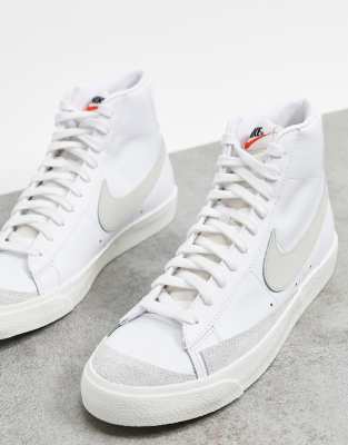 nike blazer trainers in all white