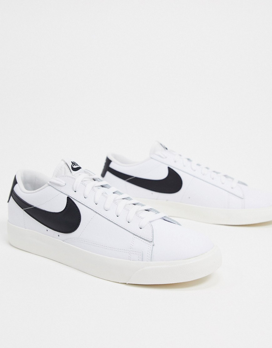 Nike - Blazer - Lage leren sneakers in wit/zwart