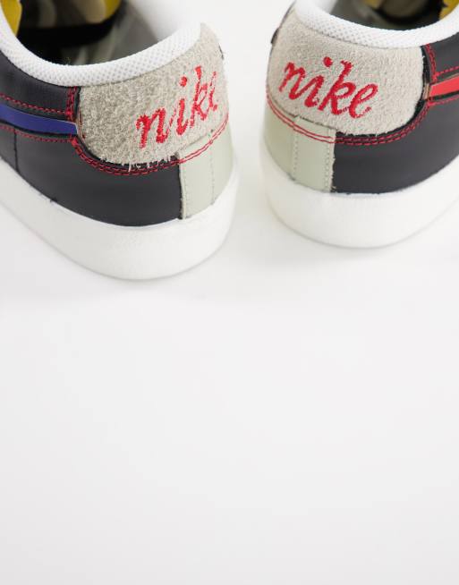 Nike Blazer Low 77 In Black With Removable Swoosh Asos