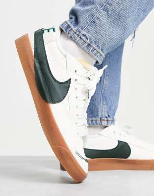 NIKE BLAZER LOW '77 JUMBO SNEAKERS IN GREEN AND BROWN